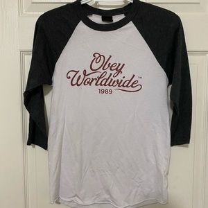 Obey baseball tee